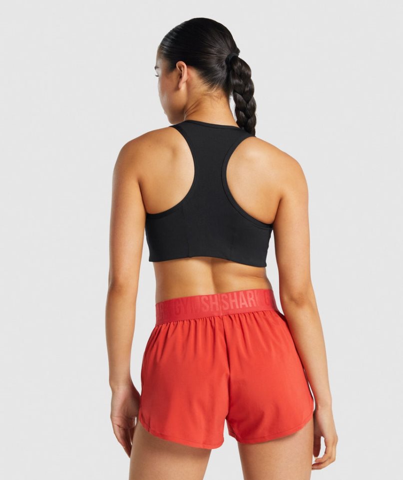 Women's Gymshark Essential Racer Back Sports Bra Black | CA 5A7183